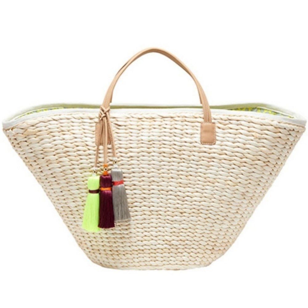 India Hicks Riviera Basket - Rapeseed - NWT
